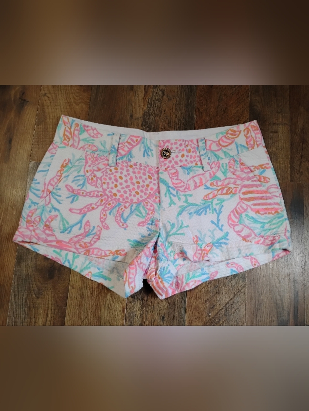 Lilly Pulitzer Pink & Blue Walsh Shorts Women’s Size: 0